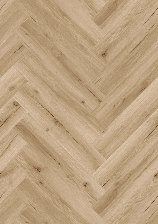 Designböden555 Wooden Styles Herringbone Click 7,0/0,55 mm m. IXPE 702H Oak Cream EIR