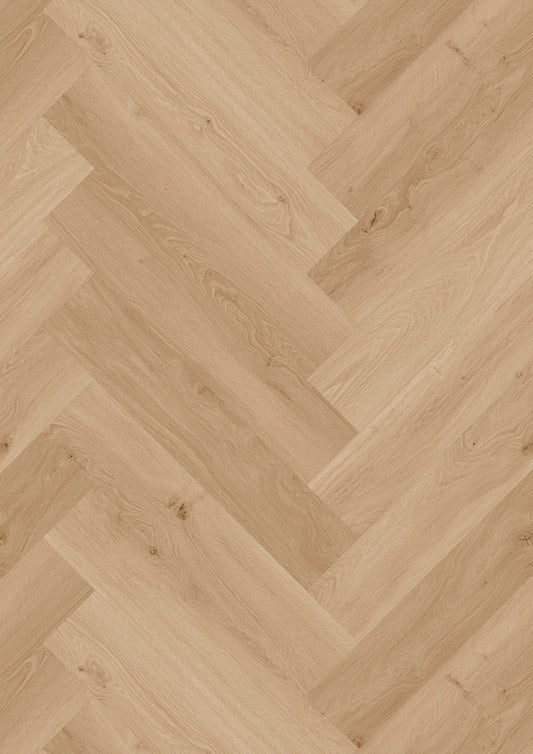 Designböden555 Wooden Styles Herringbone Click 7,0/0,55 mm m. IXPE 704H Oak Blond EIR
