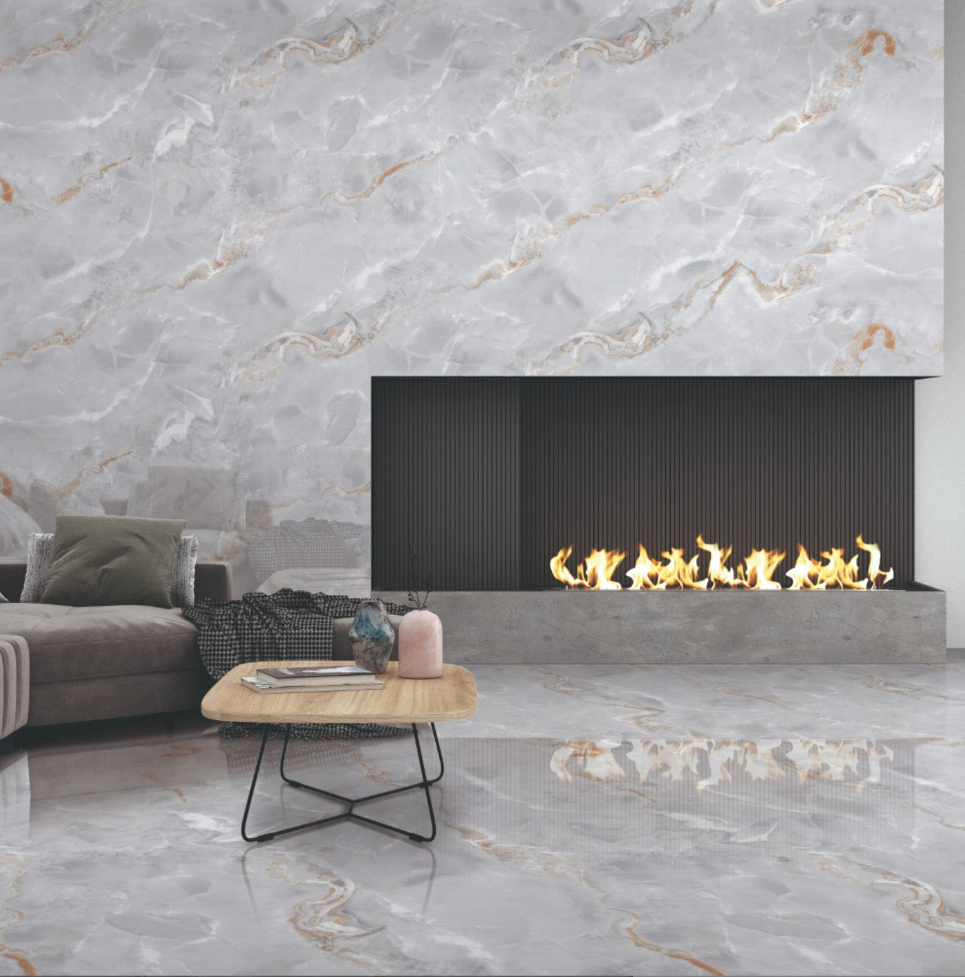 60x120cm Endless Love Onyx Grey Hochglanz 9mm