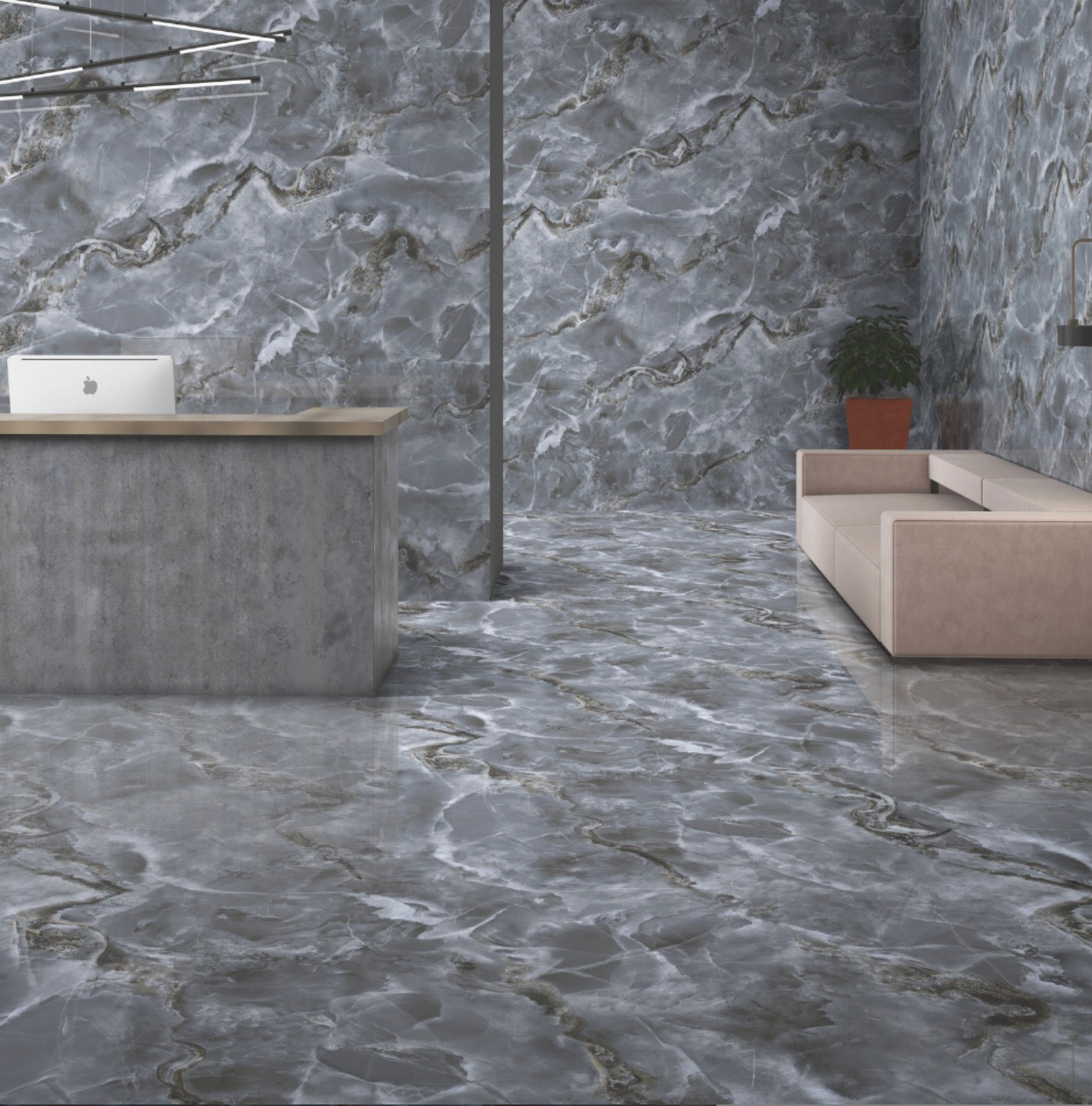 60x120cm Endless Love ONYX Black Hochglanz 9mm
